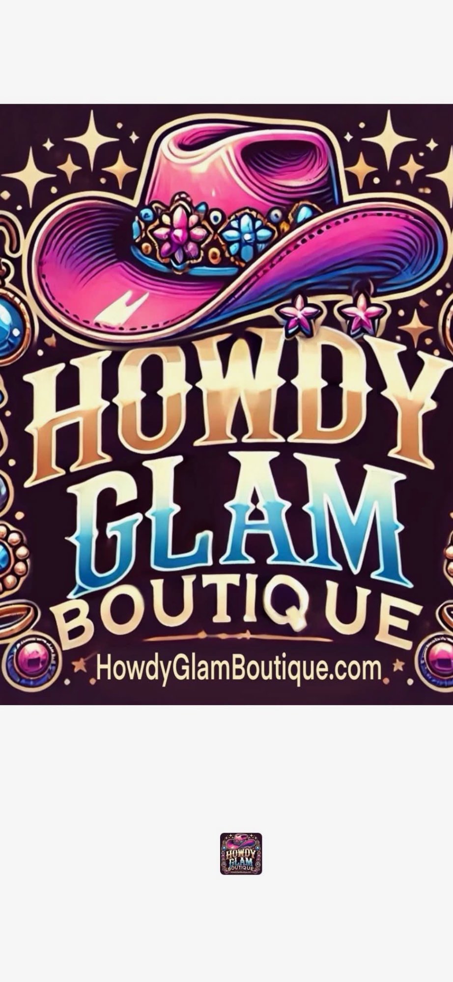 Howdy Glam Boutique logo sign